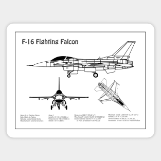 F-16 Fighting Falcon Fighter - BD Magnet